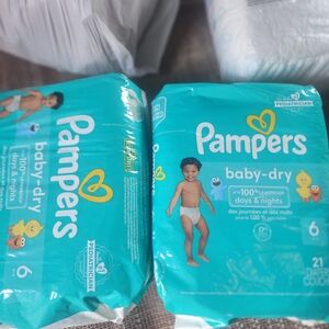 Baby-Dry Diapers - Size 6, Teal